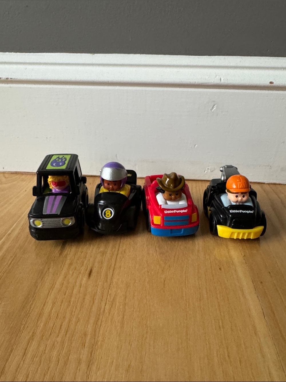Fisher Price Little People Wheelies Vehicle Lot of 8 Cars Trucks Train w Figures - Picture 5 of 13